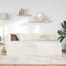 vidaXL Sarok Ágykeret Matraccal 2 db Krém 80 x 200 cm Bársony