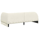 vidaXL Sarok Ágykeret Matraccal 2 db Krém 80 x 200 cm Bársony