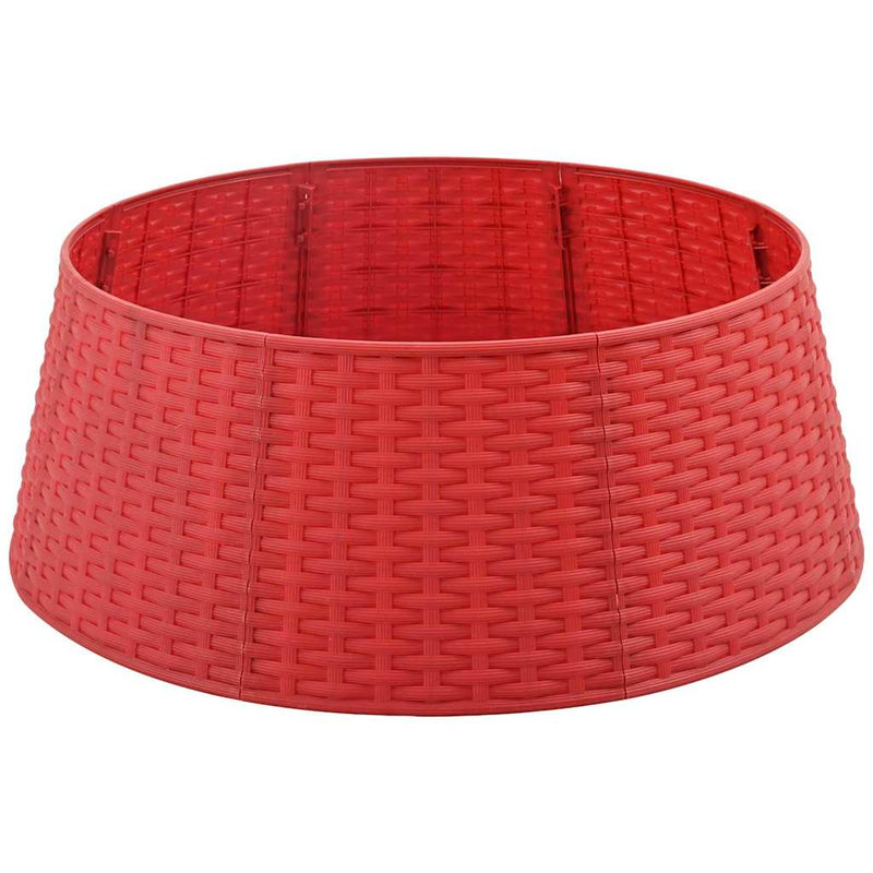 vidaXL KarácsonyiFaSzoknya Piros Ø 65 x 24 cm Műanyag