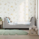 vidaXL Gyerekágy keret fejtámlával Világosszürke 70 x 140 cm Bouclé