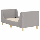 vidaXL Gyerekágy keret fejtámlával Világosszürke 70 x 140 cm Bouclé
