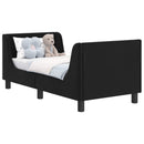 vidaXL Gyerekágy keret fejtámlával Fekete 70 x 140 cm Bársony