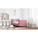 vidaXL Gyerekágy keret fejtámlával Rózsaszín 70 x 140 cm Bársony