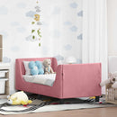 vidaXL Gyerekágy keret fejtámlával Rózsaszín 70 x 140 cm Bársony