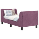 vidaXL Gyerekágy keret fejtámlával Lila 70 x 140 cm Bársony