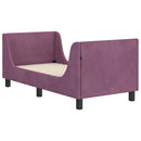 vidaXL Gyerekágy keret fejtámlával Lila 70 x 140 cm Bársony