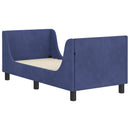 vidaXL Gyerekágy keret fejtámlával Rendőrségi kék 70 x 140 cm Bársony