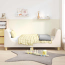 vidaXL Gyerekágy kerettel fejtámlával Krémszínű 80 x 160 cm Bouclé