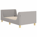 vidaXL Gyerekágy kerettel fejtámlával Világosszürke 80 x 160 cm Bouclé