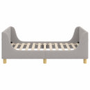 vidaXL Gyerekágy kerettel fejtámlával Világosszürke 80 x 160 cm Bouclé