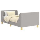 vidaXL Gyerekágy kerettel fejtámlával Világosszürke 80 x 160 cm Bouclé