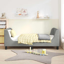 vidaXL Gyerekágy kerettel Világosszürke 80 x 160 cm Bársony