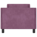 vidaXL Gyerekágy kerettel fejtámlával Lila 80 x 160 cm Bársony
