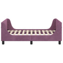 vidaXL Gyerekágy kerettel fejtámlával Lila 80 x 160 cm Bársony