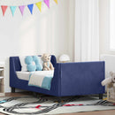 vidaXL Gyerekágy kerettel Rendőrségi kék 80 x 160 cm Bársony