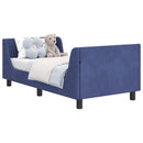 vidaXL Gyerekágy kerettel Rendőrségi kék 80 x 160 cm Bársony