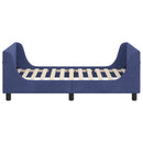 vidaXL Gyerekágy kerettel Rendőrségi kék 80 x 160 cm Bársony