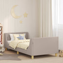 vidaXL Gyerekágy kerettel Világosszürke 80 x 200 cm Juh Gyapjú