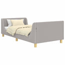 vidaXL Gyerekágy kerettel Világosszürke 80 x 200 cm Juh Gyapjú