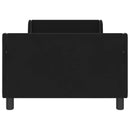 vidaXL Gyerekágy kerettel fejtámlával Fekete 80 x 200 cm Bársony