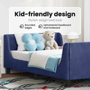 vidaXL Gyerekágy kerettel Rendőrségi kék 80 x 200 cm Bársony