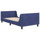 vidaXL Gyerekágy kerettel Rendőrségi kék 80 x 200 cm Bársony