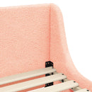 vidaXL Gyerekágy kerettel fejtámlával Rózsaszín 90 x 190 cm Juh Gyapjú
