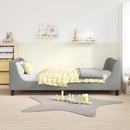 vidaXL Gyerekágy kerettel Világosszürke 90 x 190 cm Bársony