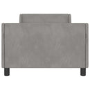 vidaXL Gyerekágy kerettel Világosszürke 90 x 200 cm Bársony