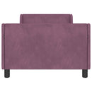 vidaXL Gyerekágy kerettel fejtámlával Lila 90 x 200 cm Bársony
