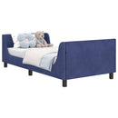 vidaXL Gyerekágy kerettel Rendőrségi kék 90 x 200 cm Bársony