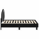 vidaXL Gyerekágy keret fejtámlával Fekete 70 x 140 cm Bársony