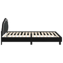 vidaXL Gyerekágy kerettel fejtámlával Fekete 80 x 200 cm Bársony