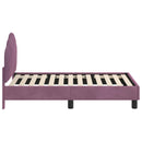 vidaXL Gyerekágy keret fejtámlával Lila 70 x 140 cm Bársony