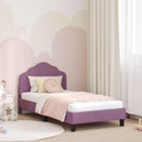 vidaXL Gyerekágy kerettel fejtámlával Lila 80 x 160 cm Bársony