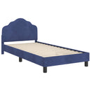 vidaXL Gyerekágy kerettel Rendőrségi kék 80 x 200 cm Bársony