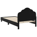 vidaXL Gyerekágy kerettel fejtámlával Fekete 90 x 200 cm Bársony