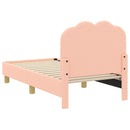 vidaXL Gyerekágy keret fejtámlával Rózsaszín 70 x 140 cm Juh Gyapjú