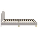 vidaXL Gyerekágy kerettel fejtámlával Világosszürke 80x200 cm Bouclé