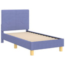 vidaXL Gyerekágy keret fejtámlával Farmerkék 70 x 140 cm szövet