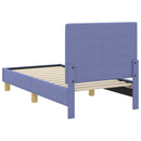 vidaXL Gyerekágy keret fejtámlával Farmerkék 70 x 140 cm szövet