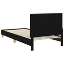 vidaXL Gyerekágy kerettel fejtámlával Fekete 80 x 200 cm szövet