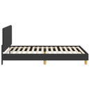 vidaXL Gyerekágy kerettel fejtámlával Fekete 90 x 200 cm szövet