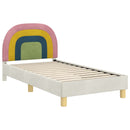 vidaXL Gyerekágy kerettel fejtámlával Krémszínű 80 x 160 cm Bársony