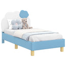 vidaXL Gyerekágy keret fejtámlával Kék 70 x 140 cm PU