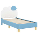 vidaXL Gyerekágy keret fejtámlával Kék 70 x 140 cm PU