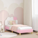vidaXL Gyerekágy kerettel Rózsaszín 80 x 160 cm PU