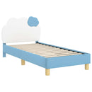 vidaXL Gyerekágy kerettel Kék 80 x 160 cm PU