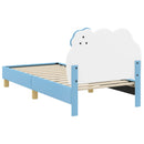 vidaXL Gyerekágy kerettel Kék 80 x 160 cm PU