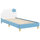 vidaXL Gyerekágy kerettel Kék 80 x 200 cm PU